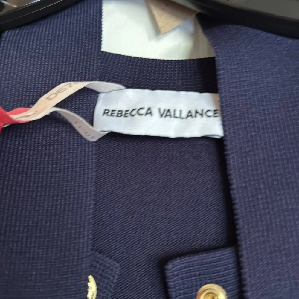 Rebecca Vallance Navy Dress with Gold Accents - Picture 5 of 6